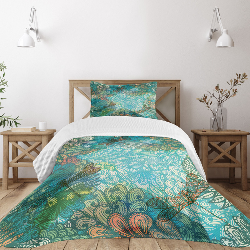 Fantasy Flowers Mix Bedspread Set