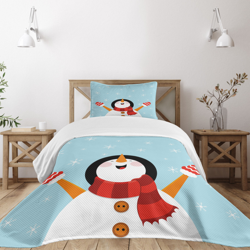 Santa Snowflakes Joy Bedspread Set