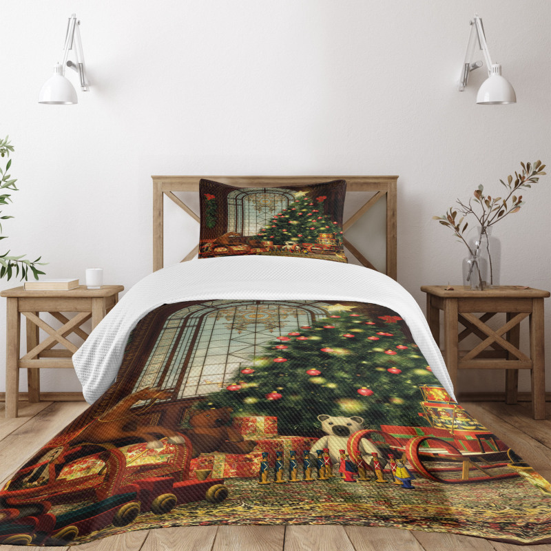 Xmas Tree Bedspread Set