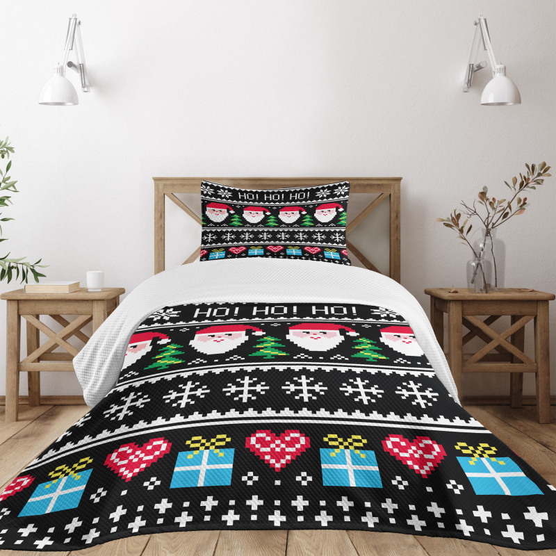 Nordic Retro Borders Bedspread Set