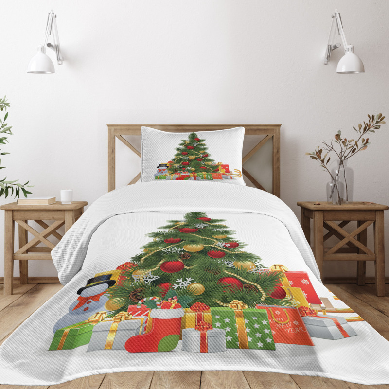 Christmas Tree Style Bedspread Set