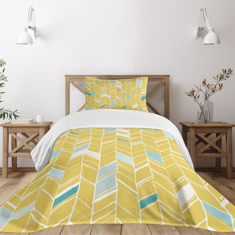 Herringbone Art Bedspread Set