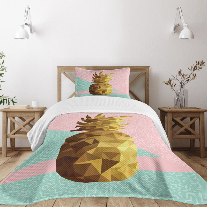 Poly Pineapple Summer Bedspread Set