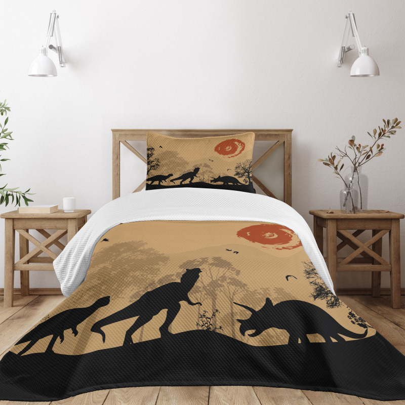 Prehistoric Wilderness Bedspread Set