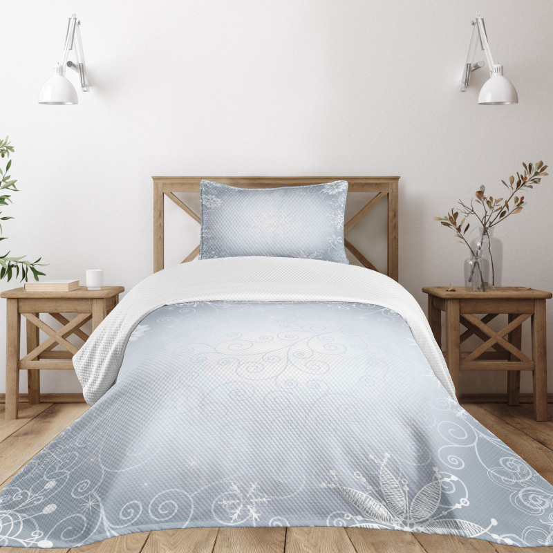 Christmas Frame Swirls Bedspread Set