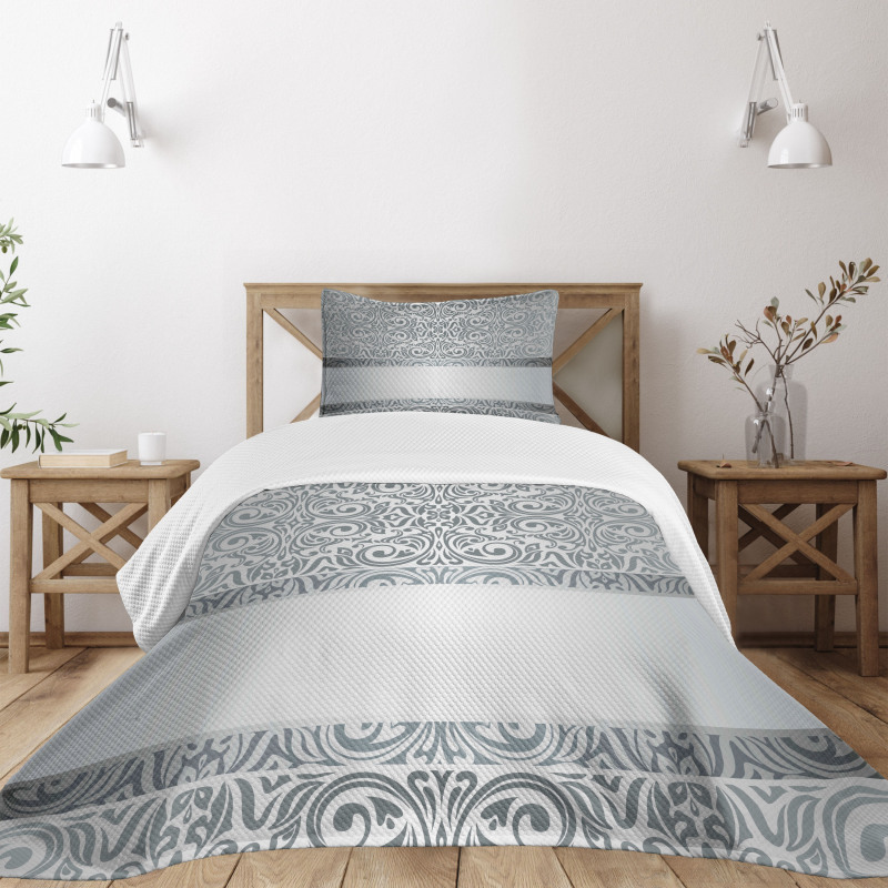 Baroque Damask Curves Bedspread Set