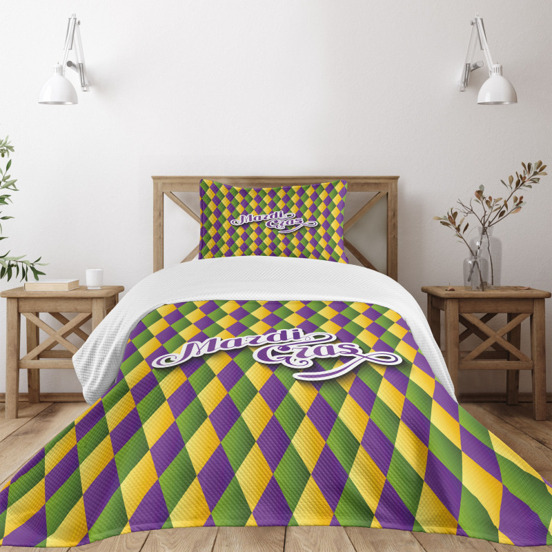 Hand Writing Design Bedspread Set