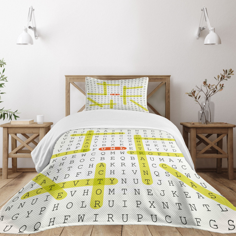 UML Keywords Bedspread Set