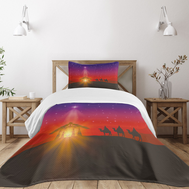 Star with Camels Desert Bedspread Set