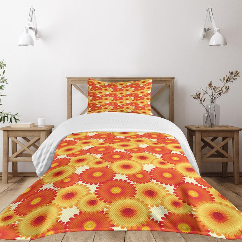 Gerbera Petals Graphic Bedspread Set