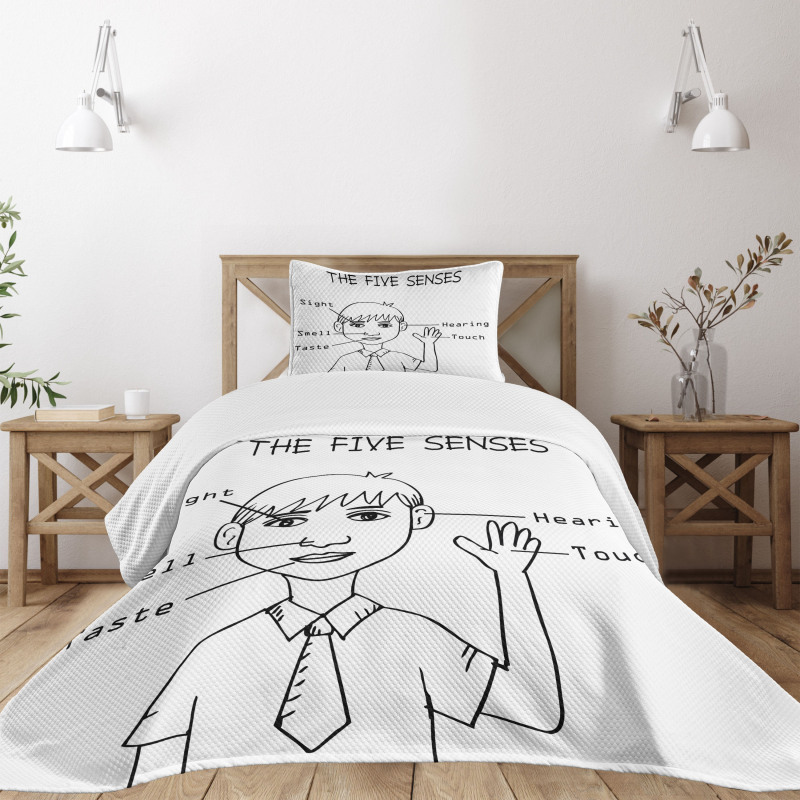 5 Senses on Boy Bedspread Set
