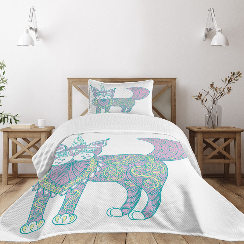 Magic Cat Ethnic Bedspread Set