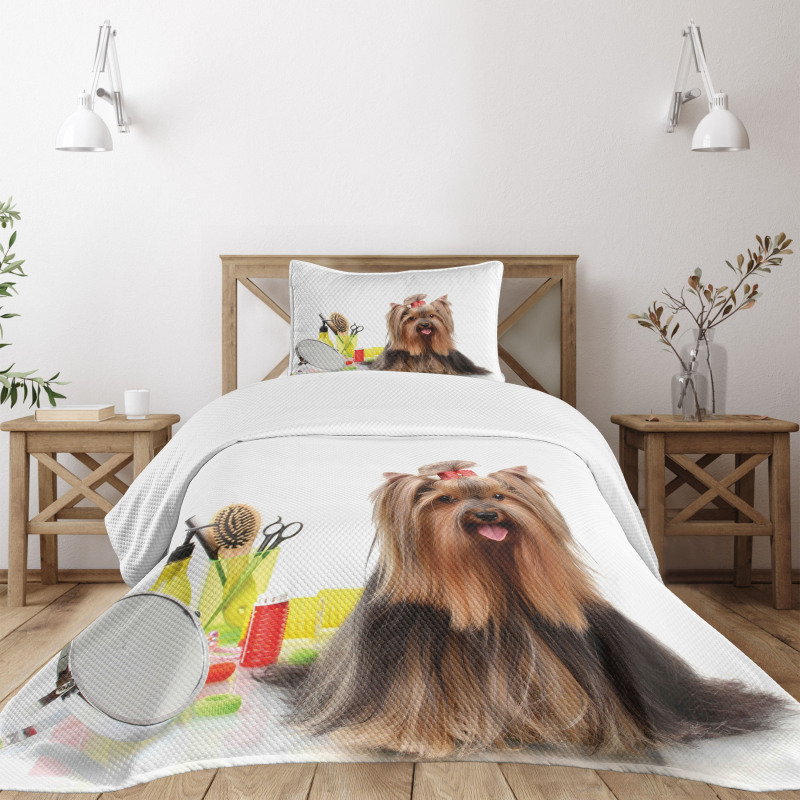 Hairstyle Puppy Bedspread Set