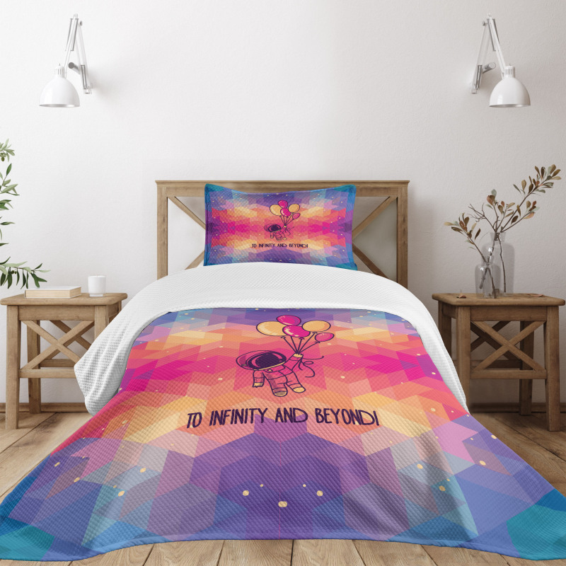 Doodle Space Man Bedspread Set