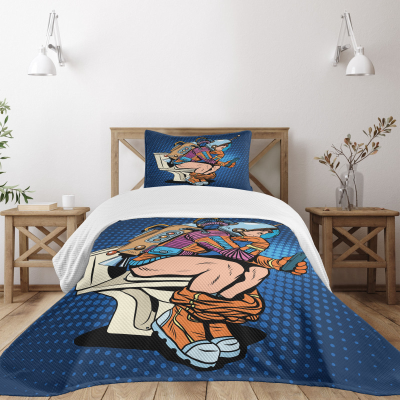 Thinking Man Space Bedspread Set