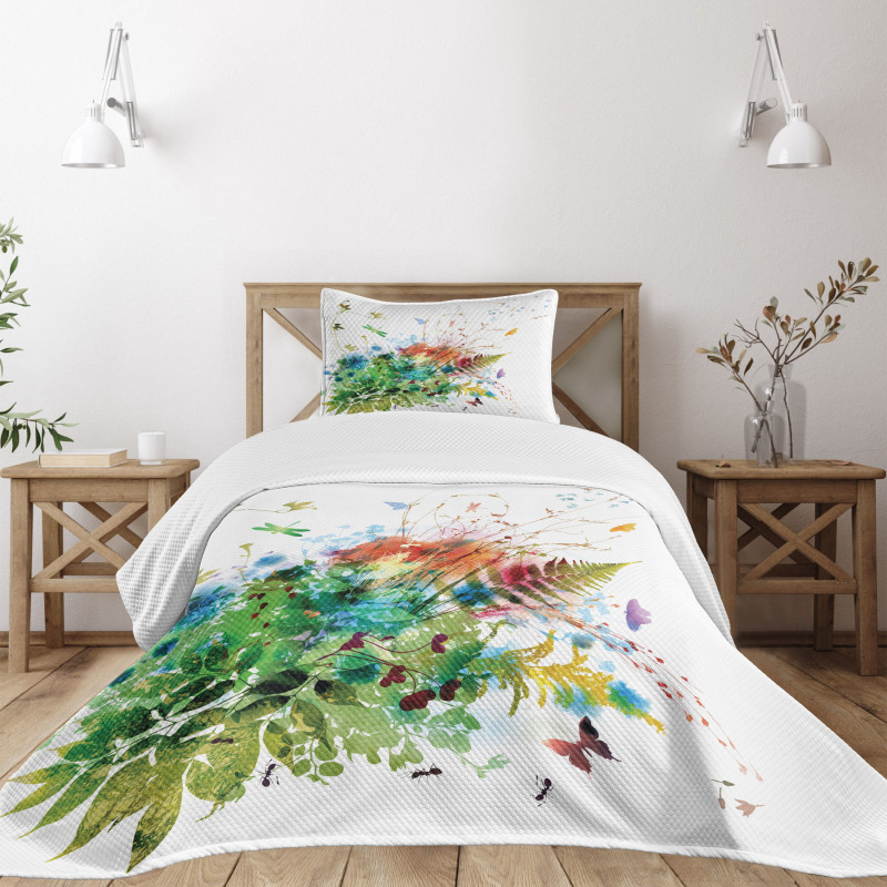 Floral Jungle Summer Bedspread Set