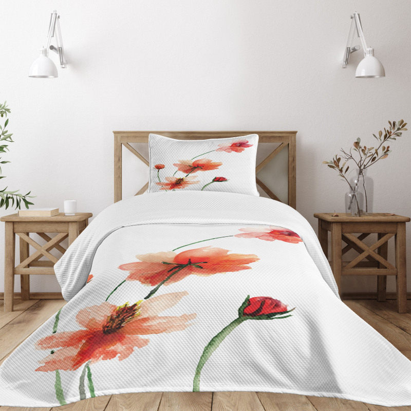 Colorful Wildflowers Bedspread Set