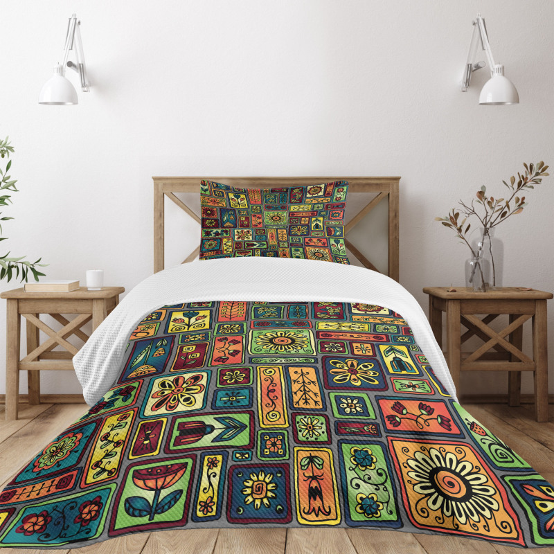 Leaves and Hearts Bedspread Set