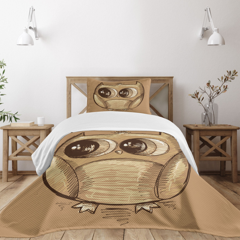 Owl Big Eyes Bedspread Set