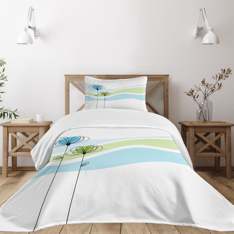 Summer Flowers Bedspread Set