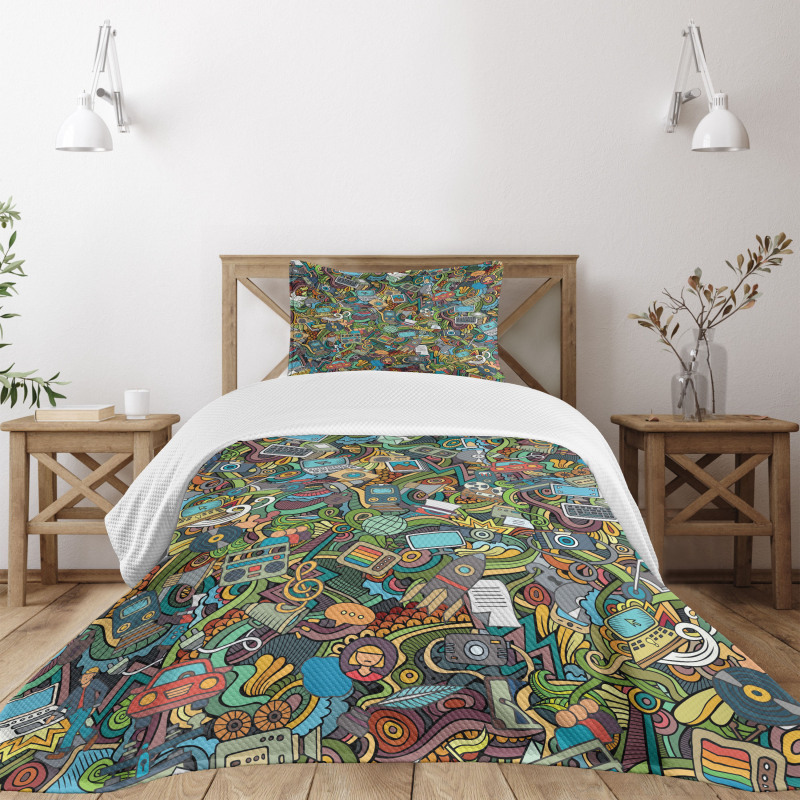 Social MediDevices Bedspread Set