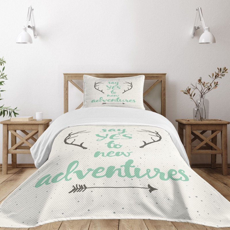 Words Antlers Arrows Bedspread Set