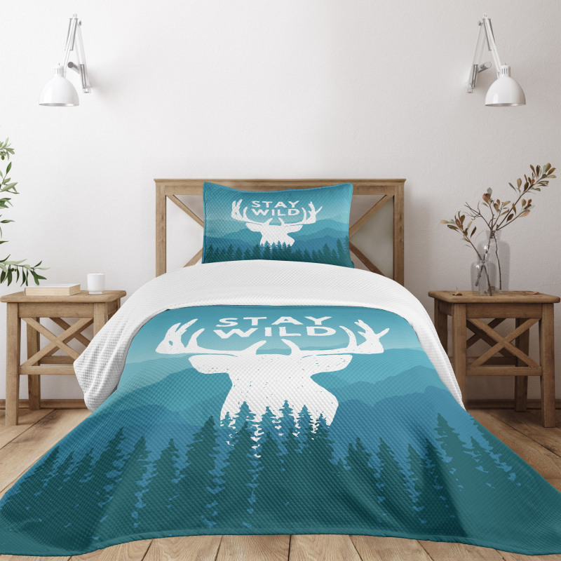 Scenic Wild Forest Bedspread Set