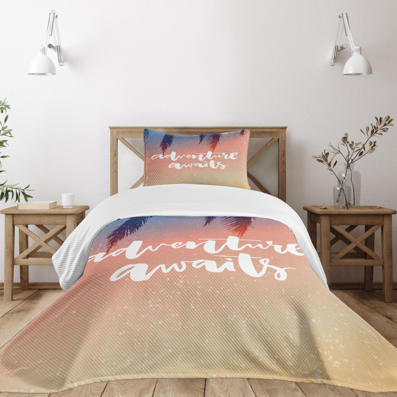 Motivation Theme Bedspread Set