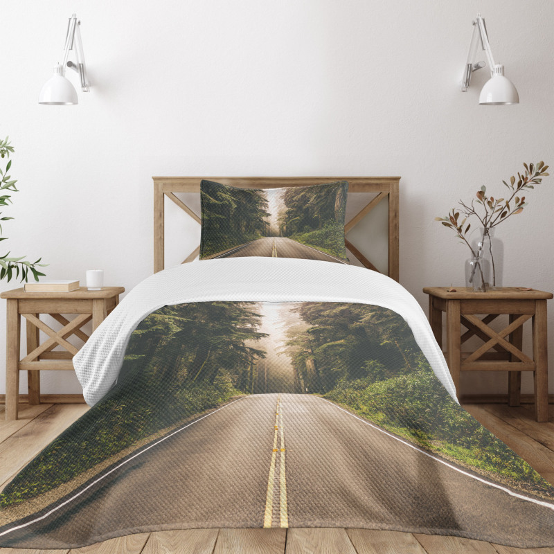 California USA Roads Bedspread Set