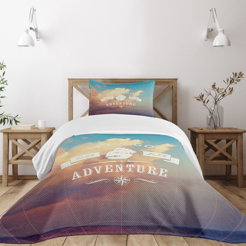 Lets Go on Clear Sky Bedspread Set