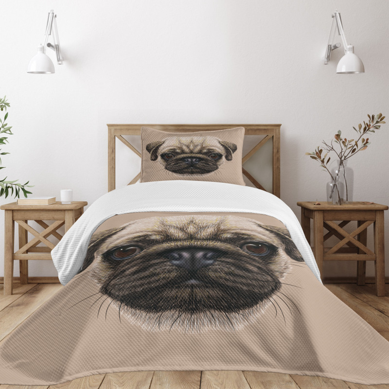 Pet Animal Art Design Dog Bedspread Set