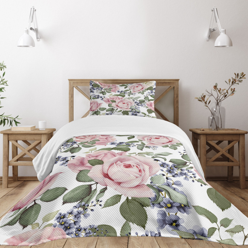 Flourishing Pink Flora Bedspread Set