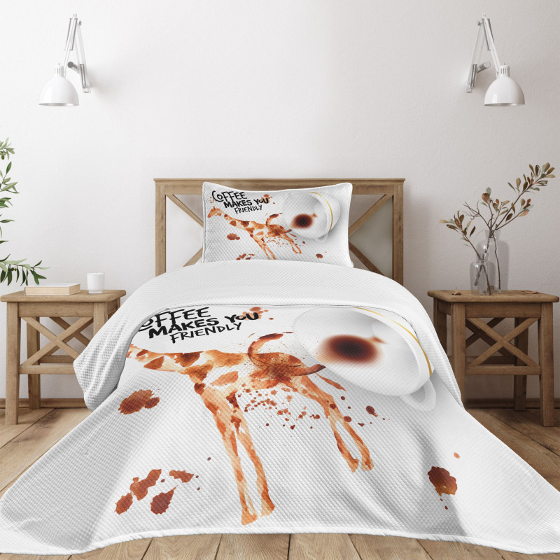 Funny Giraffe Bedspread Set