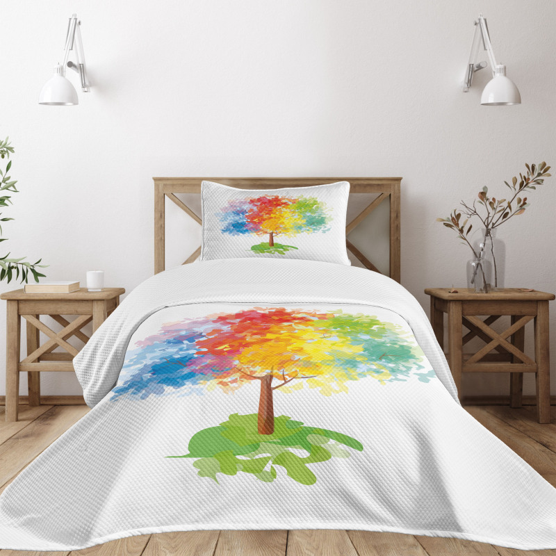 Abstract Tree Nature Bedspread Set