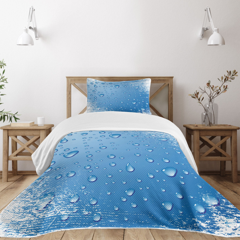 Realistic Water Bubbles Bedspread Set