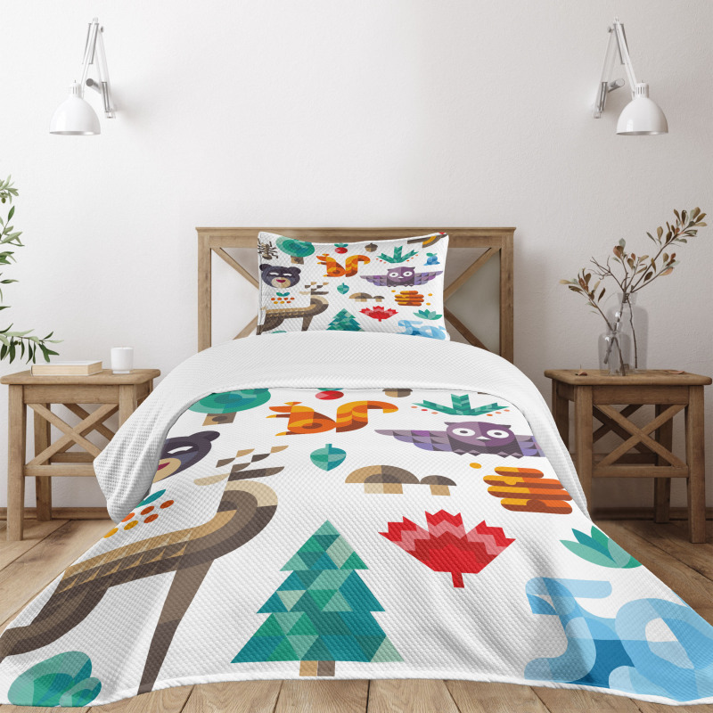 Cheerful Pop Art Design Bedspread Set