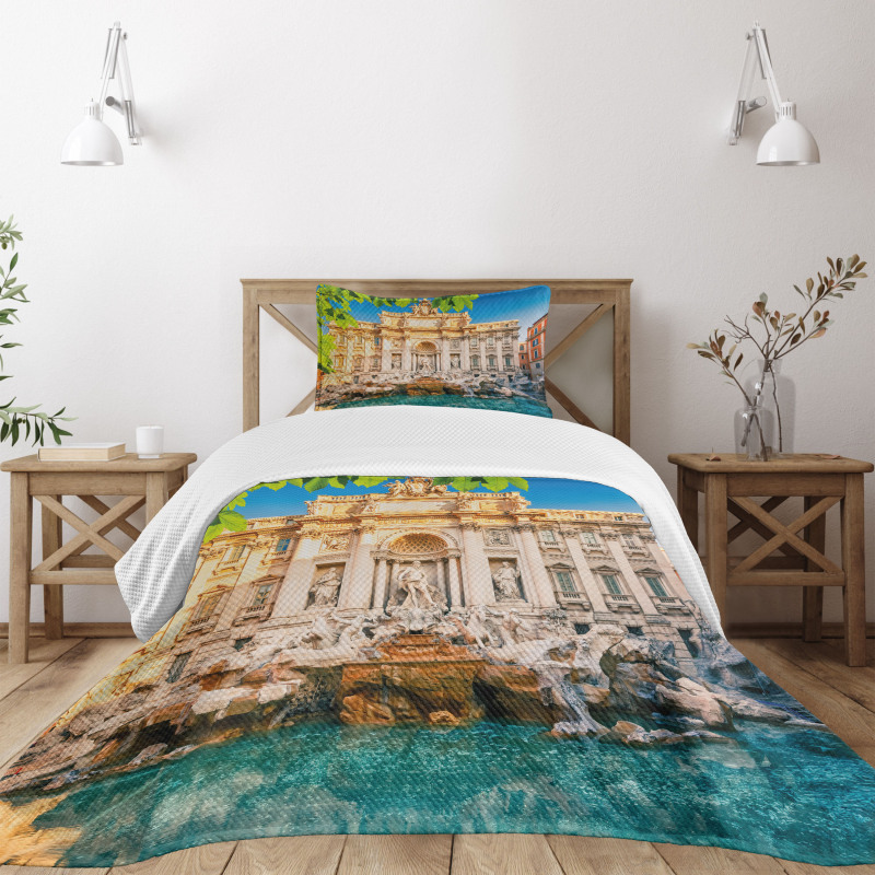 Fountain Di Trevi Tourist Bedspread Set