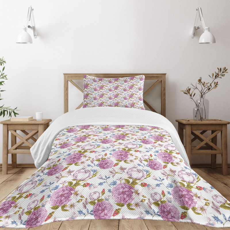 Vintage Spring Scenery Bedspread Set