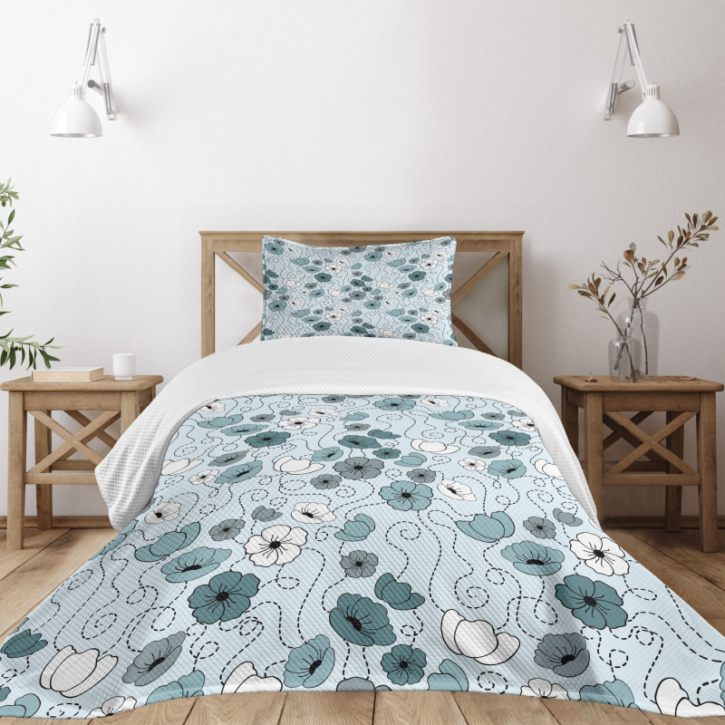 Doodle Floral Botany Bedspread Set