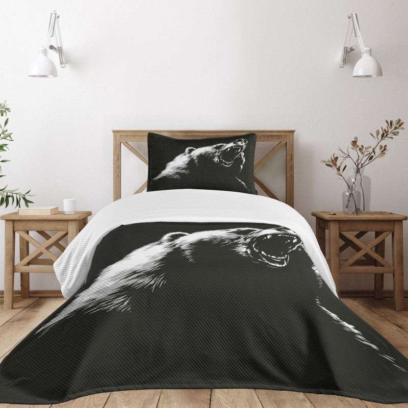 Sketch Art Carnivore Roar Bedspread Set