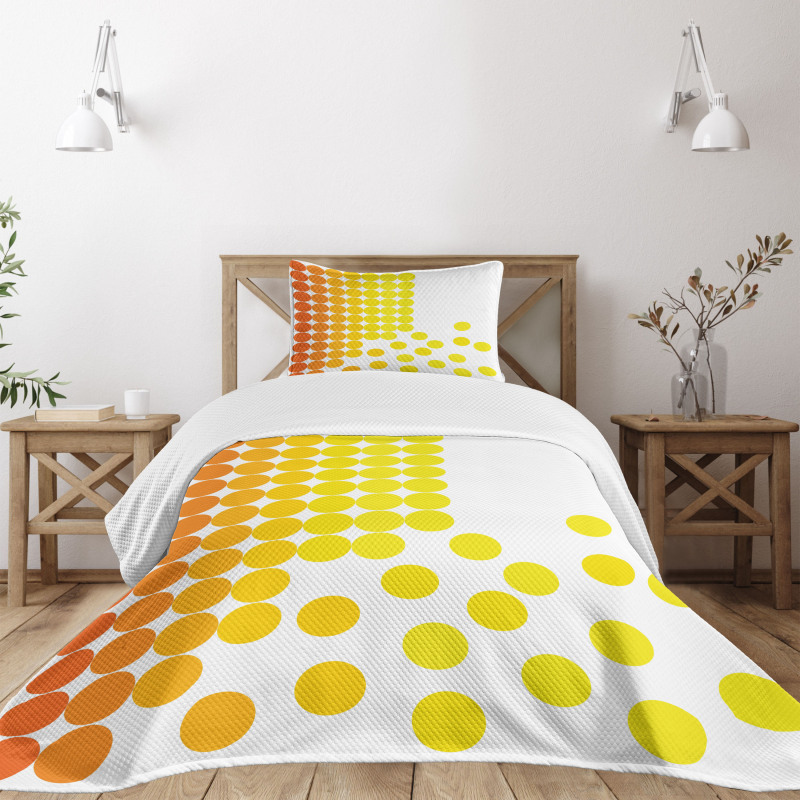 Ombre Dots Bedspread Set