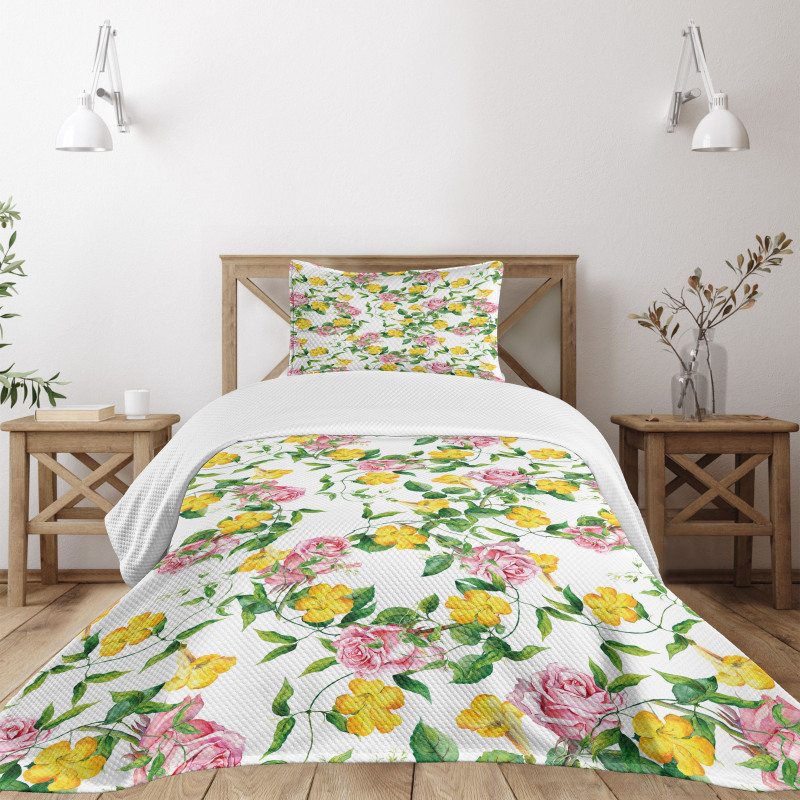 Bindweed Roses Bedspread Set