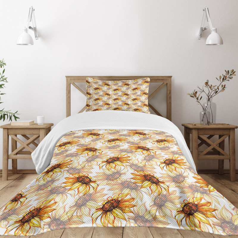 Sunflower Blossom Bedspread Set