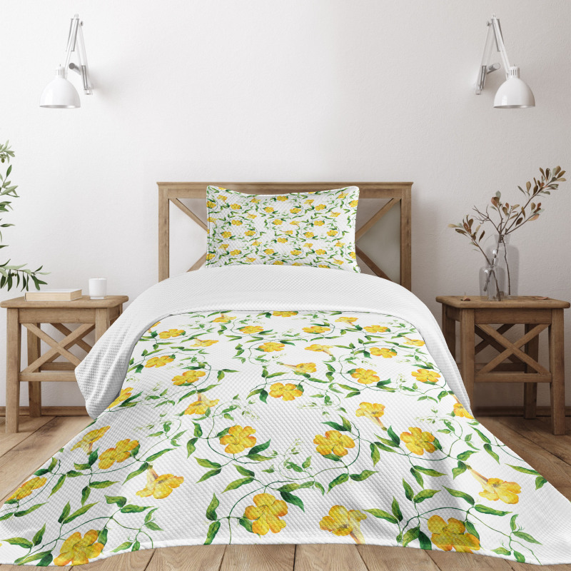 Botanical Theme Bedspread Set