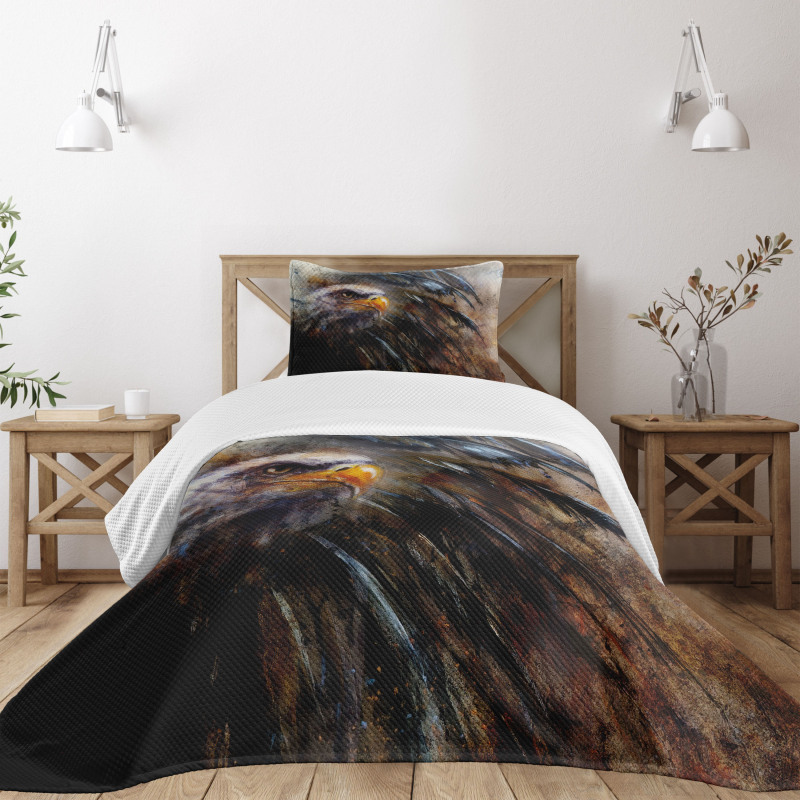 Angry Bird Black Feathers Bedspread Set