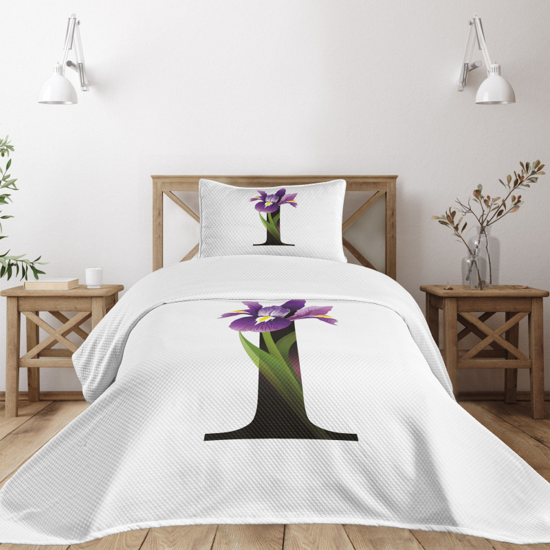 Iris Flowers Capital I Bedspread Set