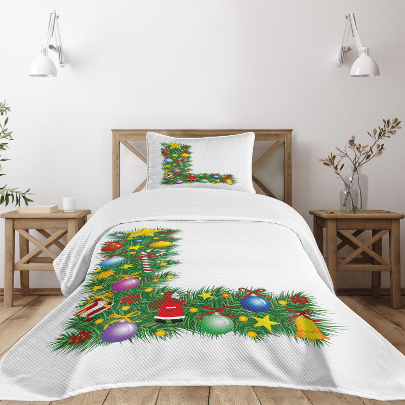 Pine Tree Majuscule L Bedspread Set