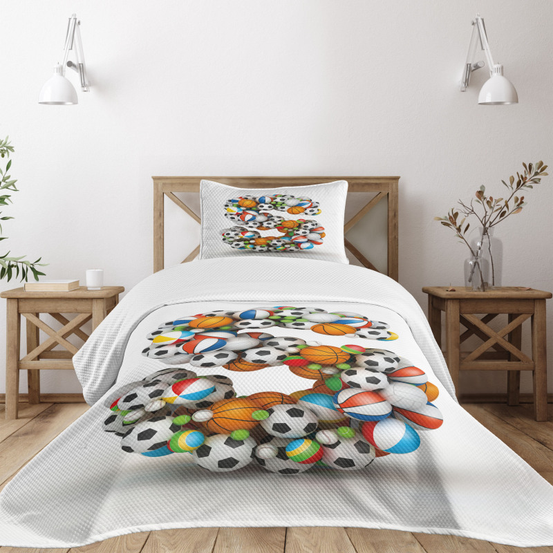 Boys Kids Fun Initials Bedspread Set