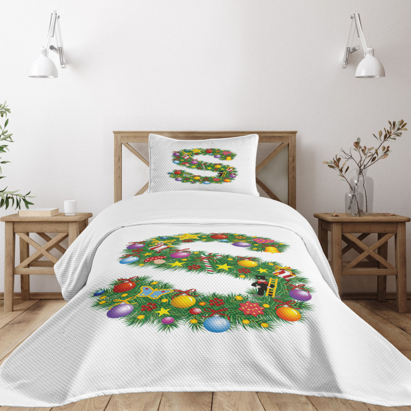 Christmas Ornament S Bedspread Set