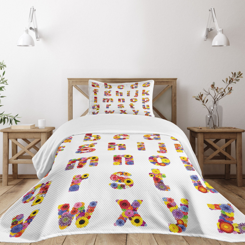 Blooming Nature Flowers Bedspread Set